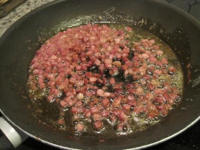 Rosenkohl mit Speckwürfeln, Kasseler und Kartoffeln - Rezept - Bild Nr. 3