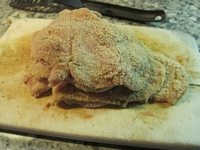 Schnitzel (Jäger und Paprika in einem) mit Pommes und Salat - Rezept - Bild Nr. 5