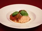 Risotto mit Salsiccia-Ragout, Rucola und Balsamico - Rezept