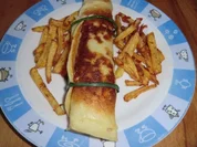 Rezept: Pfannkuchenrรถllchen mit julienne pommes Pfannkuchenrรถllchen mit julienne pommes - Rezept