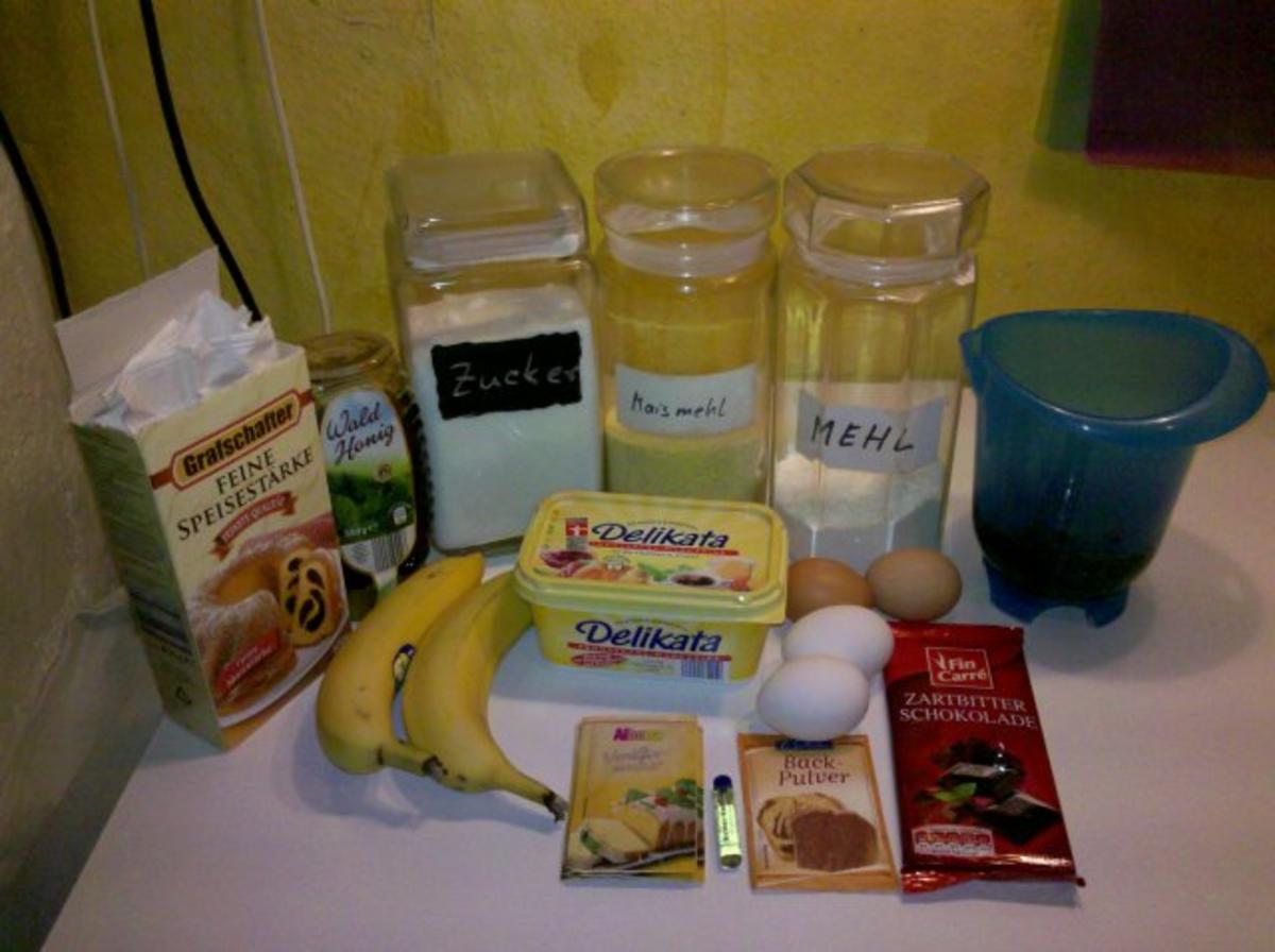 Kuchen: Honig-Bananen-Schoko-Kuchen - Rezept - Bild Nr. 2