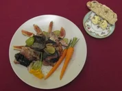 Fasan mit Weinblättern, Calvados und Haselnussbaguette - Rezept