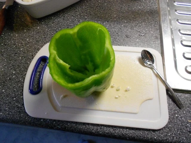 gefüllte Paprika mit Reis, Feta und Gemüse, Vegetarisch - Rezept - Bild Nr. 3