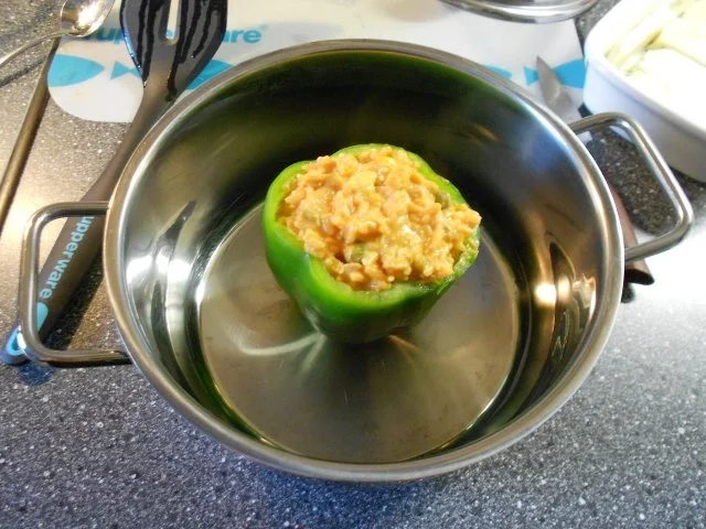 gefüllte Paprika mit Reis, Feta und Gemüse, Vegetarisch - Rezept - Bild Nr. 4