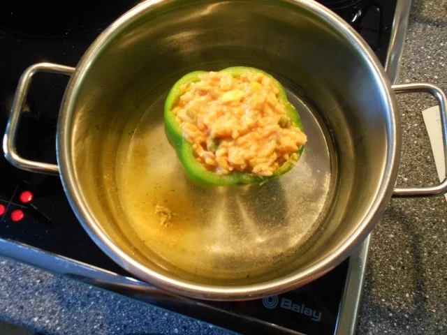 gefüllte Paprika mit Reis, Feta und Gemüse, Vegetarisch - Rezept - Bild Nr. 6