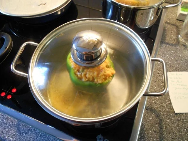 gefüllte Paprika mit Reis, Feta und Gemüse, Vegetarisch - Rezept - Bild Nr. 7