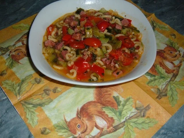 Eintopf : Gemüse mit Nudeln und Kasseler - Rezept - Bild Nr. 2