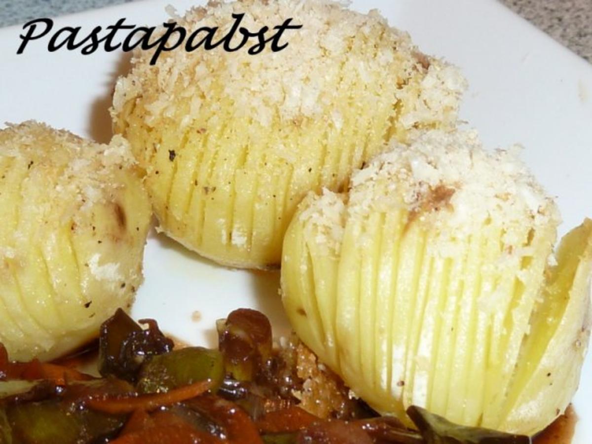 Filet mit Fächerkartoffeln und Balsamico-Möhren-Spaghetti - Rezept - Bild Nr. 9