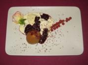 Gefüllte Birnen mit Pistazieneis - Rezept