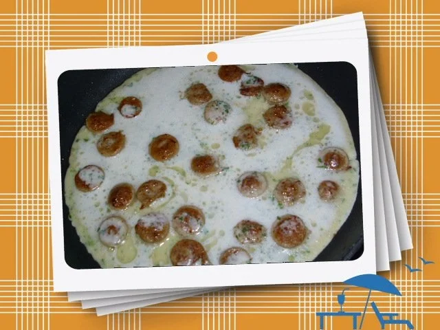 Pfannkuchen mit Bratwurst - Rezept