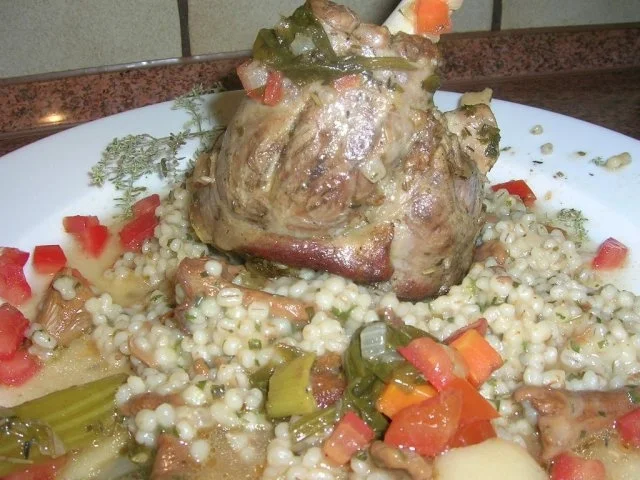 Lammhaxen  geschmort mit Graupen - ein herbstlicher und leckerer Genuss - Rezept - Bild Nr. 2
