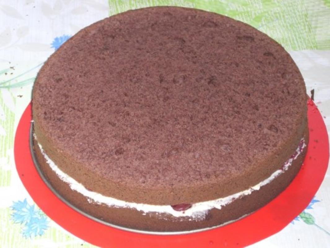 Buttercreme Schoko Torte mit Kirschen - einfach - 306 kcal/100g Buttercreme Schoko Torte mit Kirschen - einfach - 306 kcal/100g