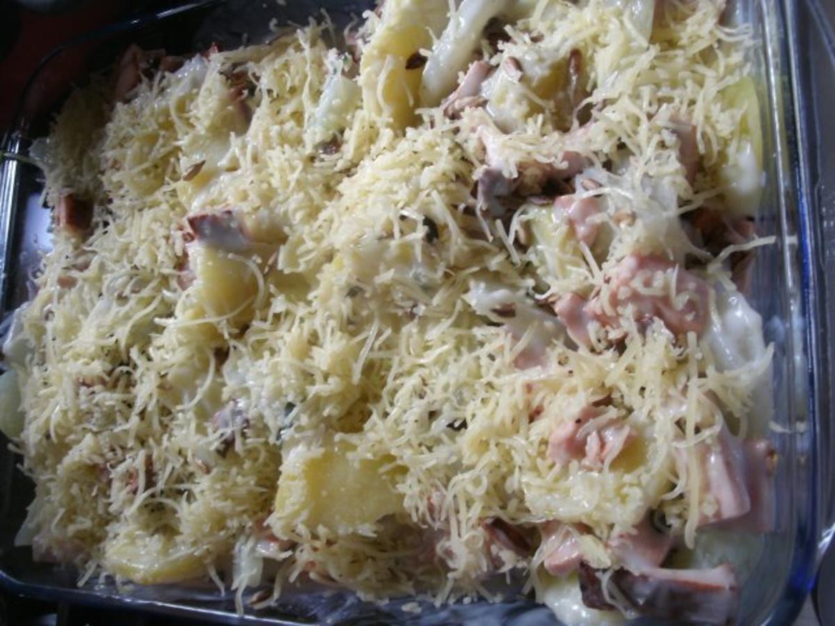 Kohlrabi-Kartoffelauflauf mit Leberkäse - Rezept - Bild Nr. 4