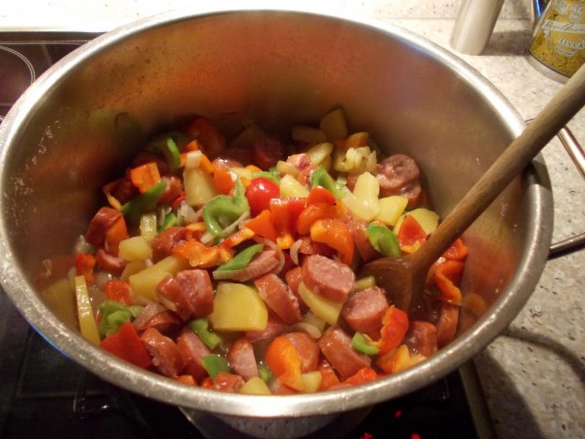Paprikatopf mit Mettenden - einfach - 338 kcal/100g