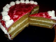 Kürbiskernöltorte mit Fruchtspiegel - Rezept