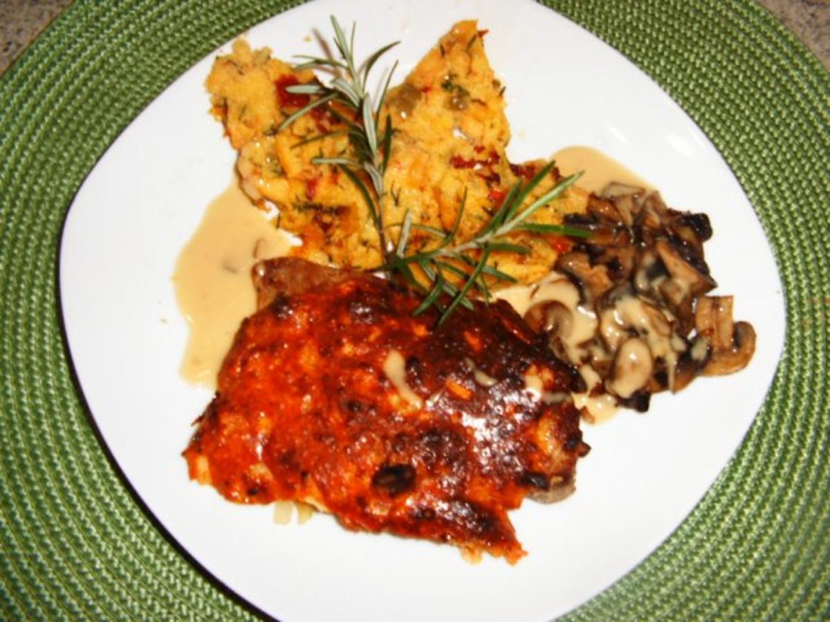 Ofenschnitzel mit gebratenen Polenta- Ecken von Userin tonka - Rezept ... Ofenschnitzel mit gebratenen Polenta- Ecken von Userin tonka - Rezept ...