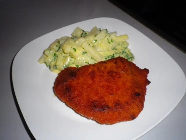 Rezept: Käse - Rahm - Kohlrabi mit Schnitzel Käse - Rahm - Kohlrabi mit Schnitzel - Rezept