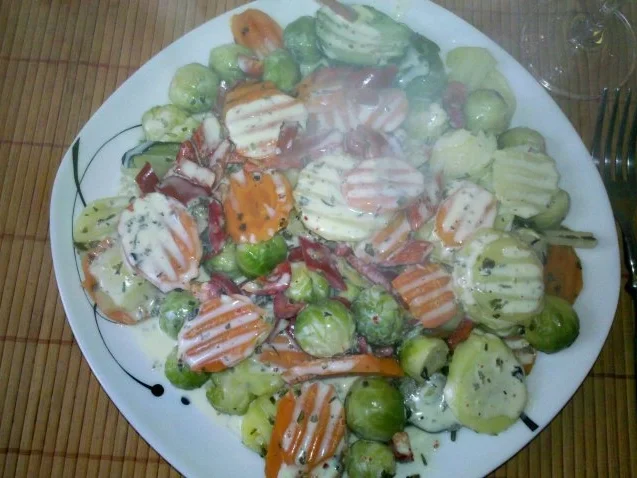 Vegetarisch: Gedämpftes Herbstgemüse mit Käse-Sahne-Soße - Rezept - Bild Nr. 12