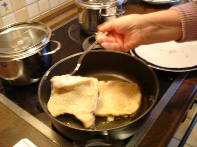 Rezept: Kotelett mit Möhrenblüten und Kartoffelbrei Bild Nr. 9 Kotelett mit Möhrenblüten und Kartoffelbrei - Rezept - Bild Nr. 9