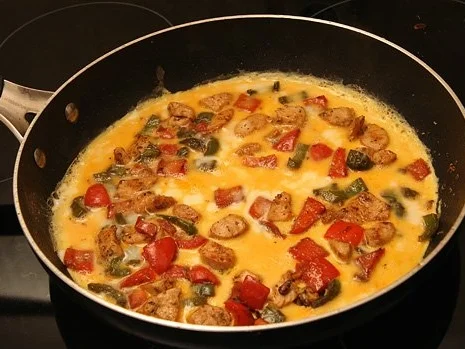 Rezept: Omlett - Caro Art, mit Hühnchen und Paprika Bild Nr. 4 Omlett - Caro Art, mit Hühnchen und Paprika - Rezept - Bild Nr. 4