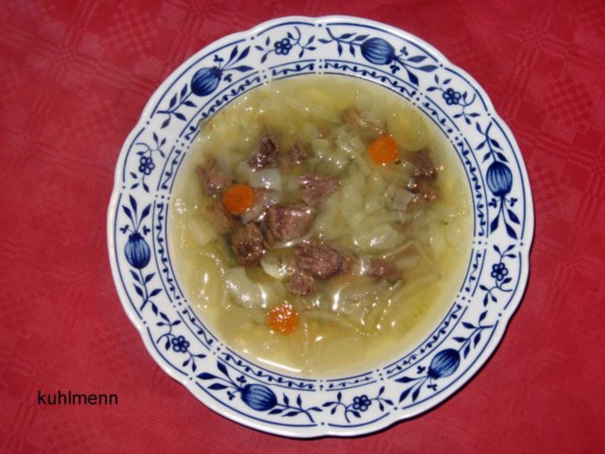 Rindfleisch/Zwiebel-Suppe - Rezept