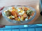 Mango Apfel Physalies Mandarinen Salat - Rezept