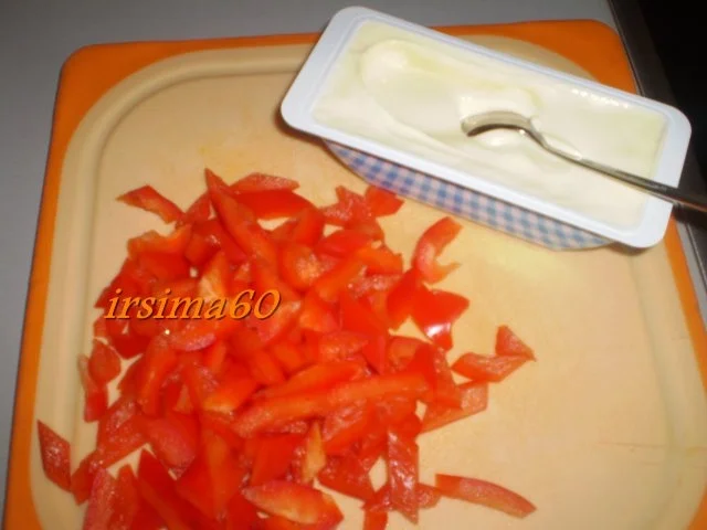 Nudeln mit einer Paprika - Schinken - Käsesoße - Rezept - Bild Nr. 2