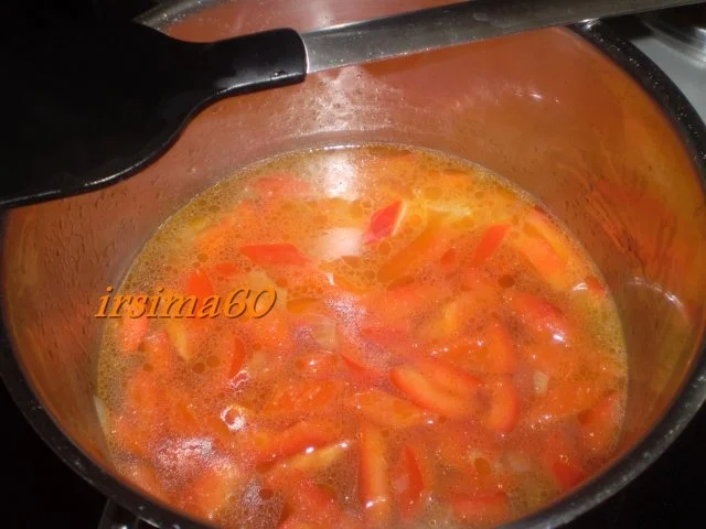 Nudeln mit einer Paprika - Schinken - Käsesoße - Rezept - Bild Nr. 7