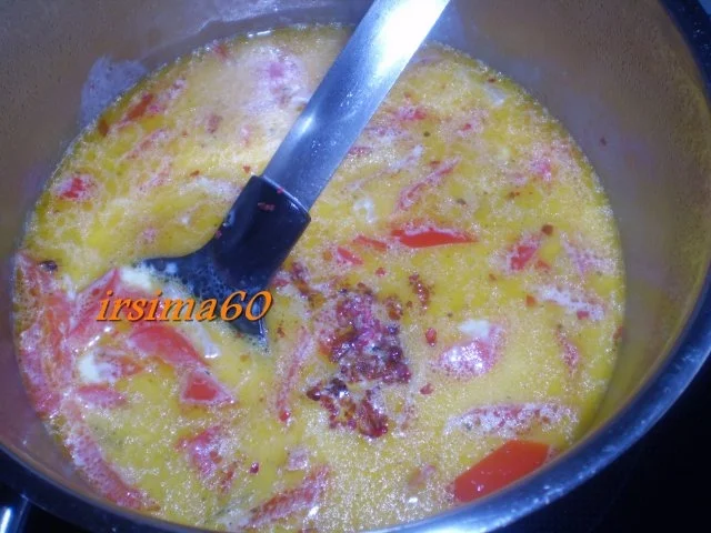 Nudeln mit einer Paprika - Schinken - Käsesoße - Rezept - Bild Nr. 9