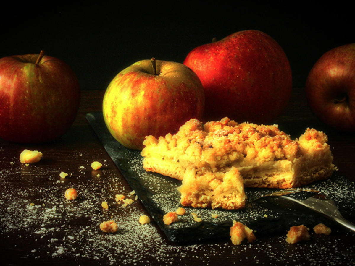 Apfelkuchen mit Streusel vom Blech - Rezept - kochbar.de