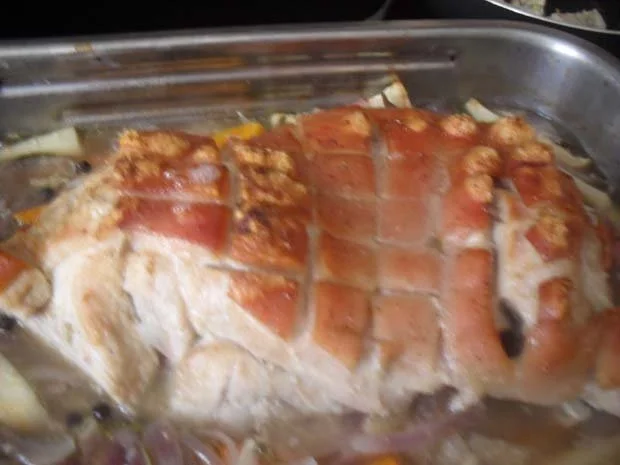 Spanferkelkeule Nr. 2 mit Gemüse - Rezept - Bild Nr. 7