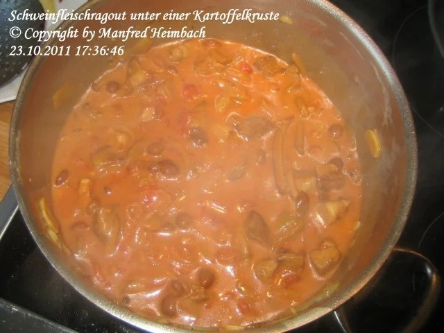 Ragout – Schweinfleischragout unter einer Kartoffelkruste - Rezept - Bild Nr. 4