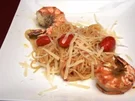 Rezept: Gambas in Knoblauch auf Chili-Spaghettini Gambas in Knoblauch auf Chili-Spaghettini - Rezept