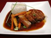 Gebratene Entenbrust nach Thai-Art mit Thaigemüse an Basmatireis - Rezept