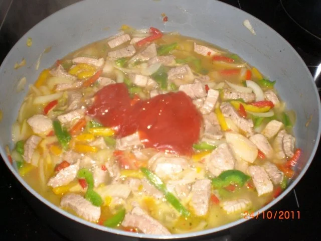 Rezept: Schweinefleisch süß-sauer Bild Nr. 7 Schweinefleisch süß-sauer - Rezept - Bild Nr. 7