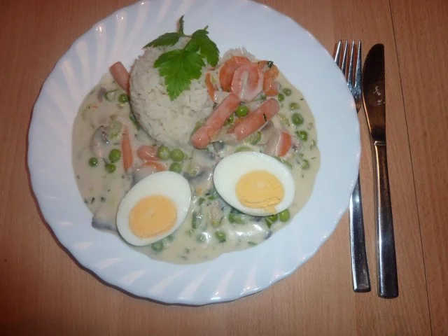 Vegetarisch: Gemüseragout in Estragonrahm mit Ei - Rezept - Bild Nr. 7