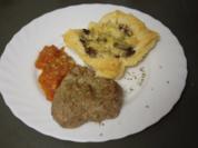 Fleisch, Rind: Rindermedailons an Tomatenpasto und Blätter-Pilz-Muffins - Rezept