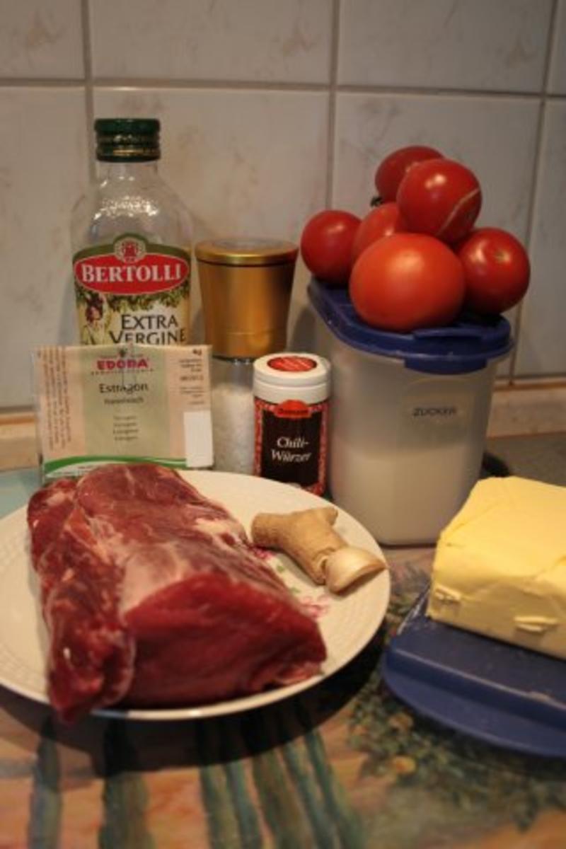 Fleisch, Rind: Rindermedailons an Tomatenpasto und Blätter-Pilz-Muffins - Rezept - Bild Nr. 2