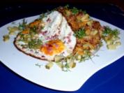 Sahniges Bauernmahl mit Spiegeleier - Rezept