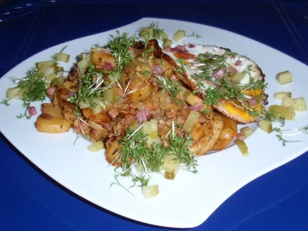 Sahniges Bauernmahl mit Spiegeleier - Rezept - Bild Nr. 10