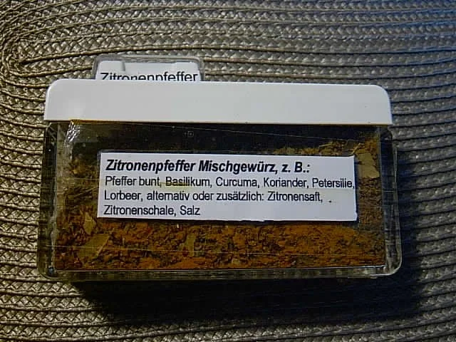 Rezept: Zitronenpfeffer - Gewürzmischung Zitronenpfeffer - Gewürzmischung - Rezept
