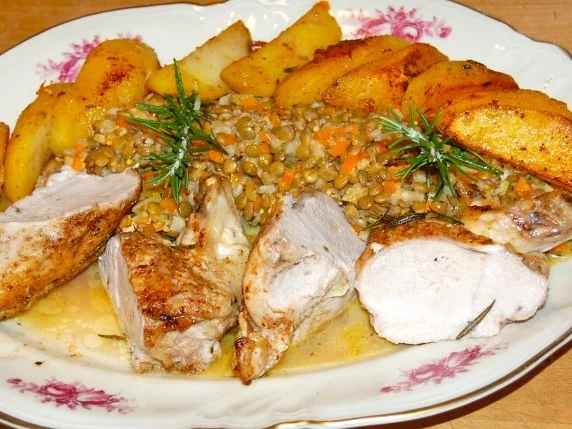 Rezept: POULARDENBRUST AUF SENF - LINSEN Bild Nr. 14 POULARDENBRUST AUF SENF - LINSEN - Rezept - Bild Nr. 14