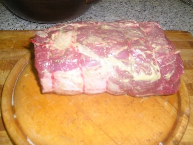 Rezept: gerollter Rindssenfbraten Bild Nr. 2 gerollter Rindssenfbraten - Rezept - Bild Nr. 2
