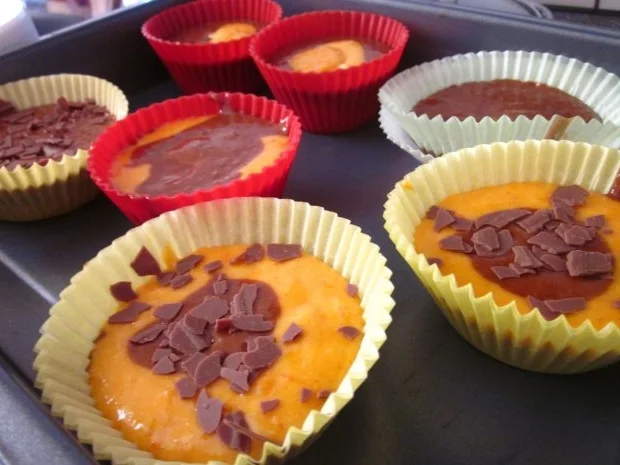 Kürbis-Marmor-Muffins - Rezept - Bild Nr. 4