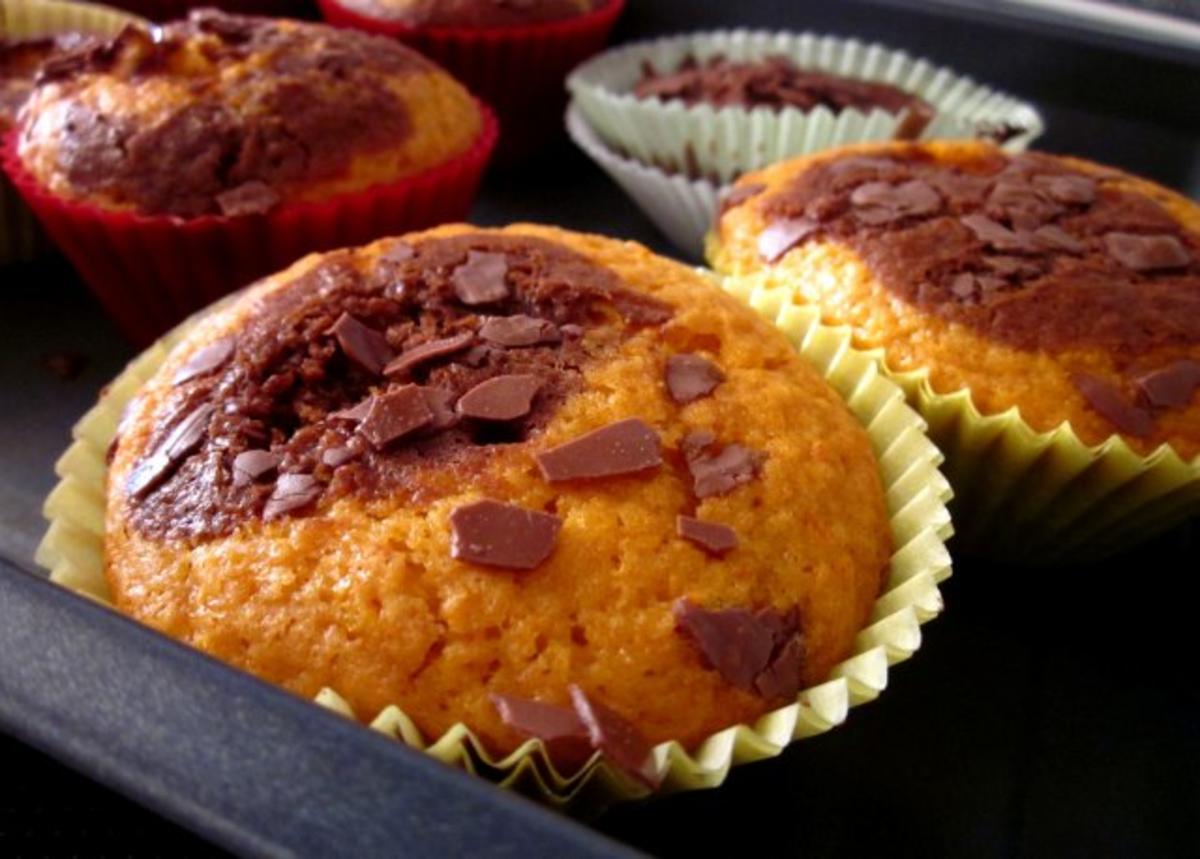 Kürbis-Marmor-Muffins - Rezept mit Bild - kochbar.de