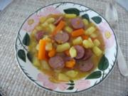 Suppen & Eintöpfe : Kartoffelsuppe mit Schwarzwälder Bauernwürstchen - Rezept