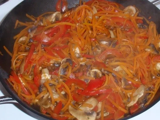 Scharfes buntes Curryhähnchen mit Fettucine - Rezept - Bild Nr. 4