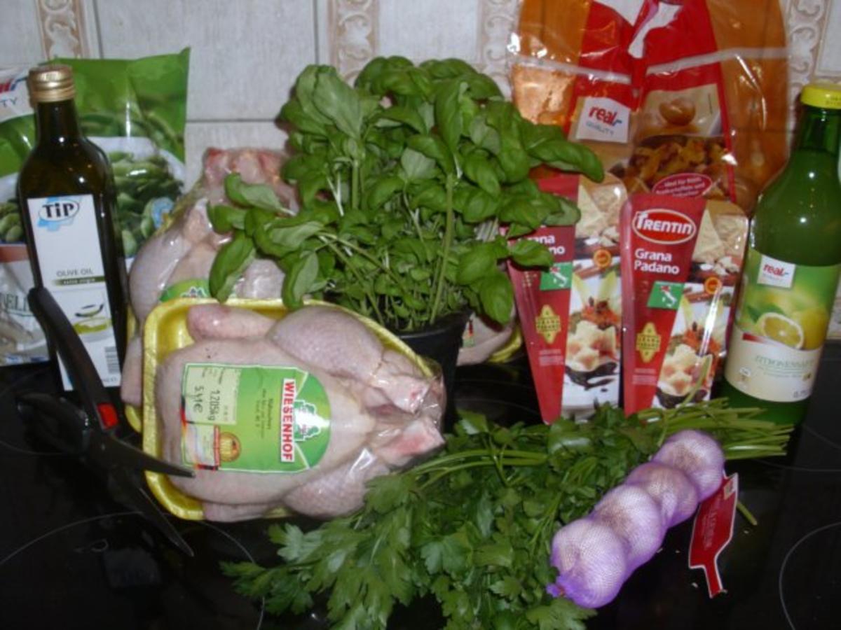 Hähnchen auf Kartoffel-Bohnen-Salat - Rezept - Bild Nr. 2