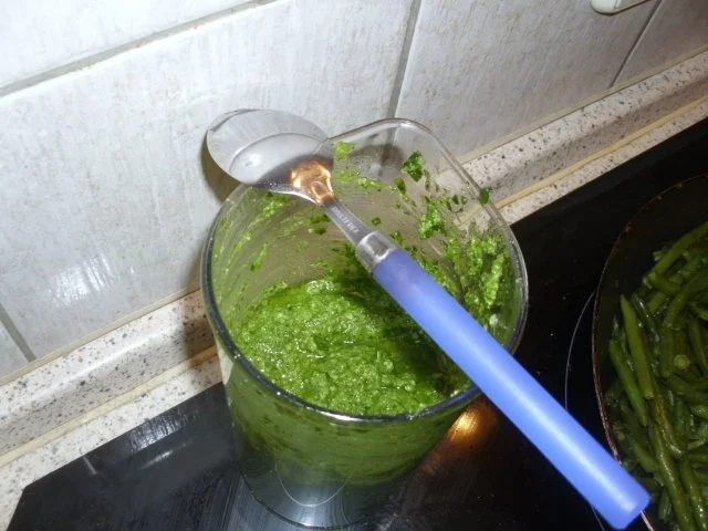 Hähnchen auf Kartoffel-Bohnen-Salat - Rezept - Bild Nr. 6