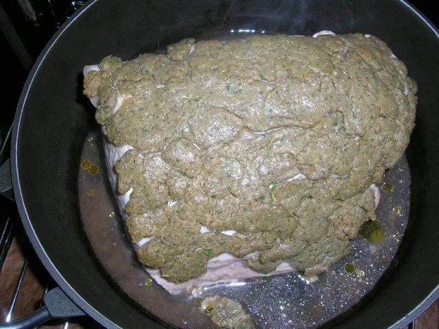 Rezept: gebratenes Schweinekotelett im Ganzen, Kräuter-Brotkruste mit geschm.Tomaten und Röstkart Bild Nr. 8 gebratenes Schweinekotelett im Ganzen, Kräuter-Brotkruste mit geschm.Tomaten und Röstkart - Rezept - Bild Nr. 8